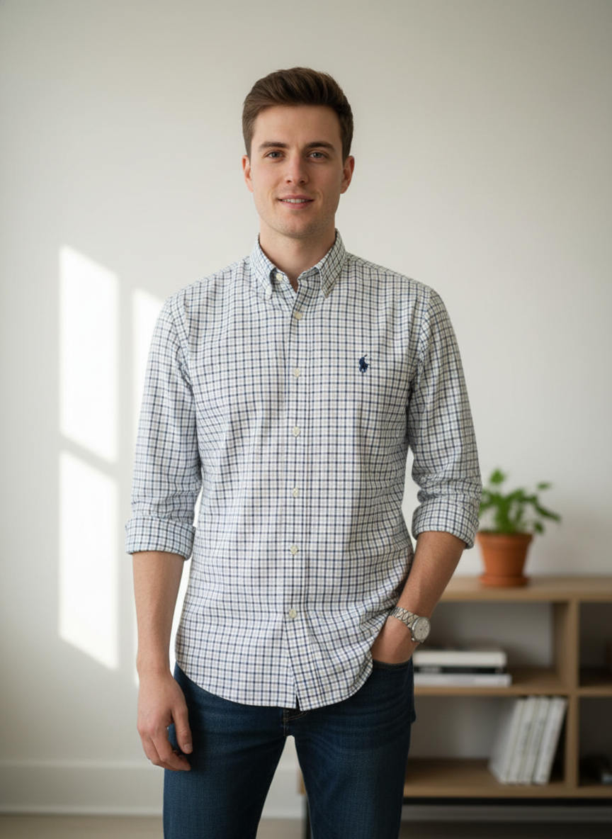 Camicia a quadri Polo Ralph Lauren – 100% cotone – Collo button-down – Logo ricamato