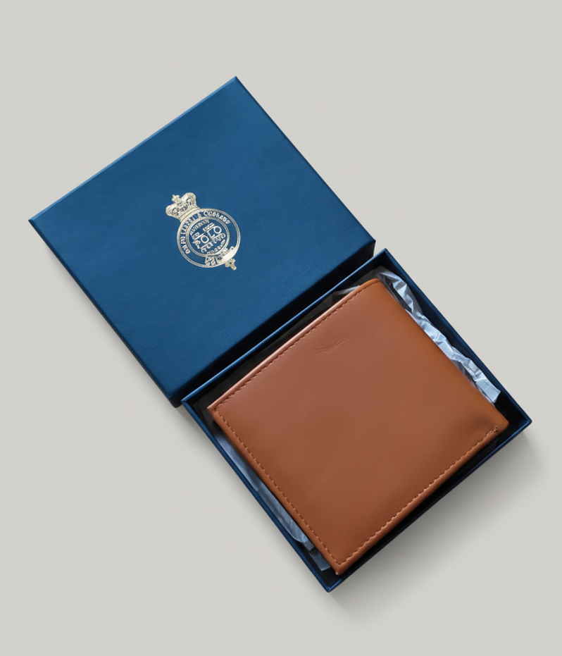 Portafoglio in pelle Polo Ralph Lauren – Marrone cammello – Logo in rilievo – 